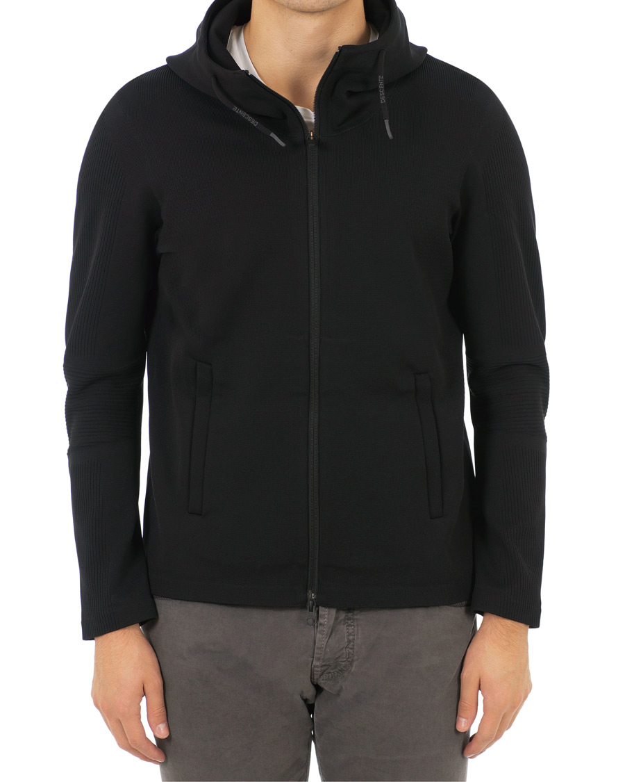 Hombres | Jerséis y prendas de punto | Descente Allterrain | Crescent Fusionknit Hoodie Jacket Black