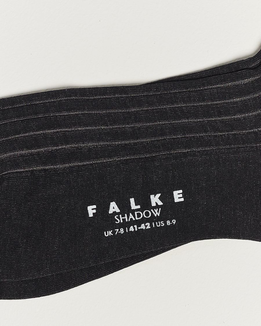 Hombres | Calcetines diarios | Falke | Shadow Stripe Sock Grey/White