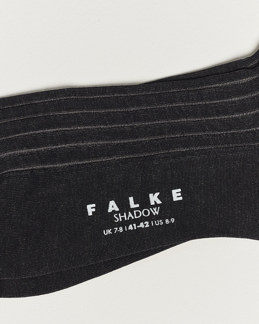 Hombres | Ropa interior y calcetines | Falke | Shadow Stripe Sock Grey/White