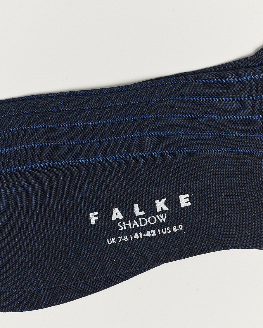 Hombres | Calcetines diarios | Falke | Shadow Stripe Sock Navy