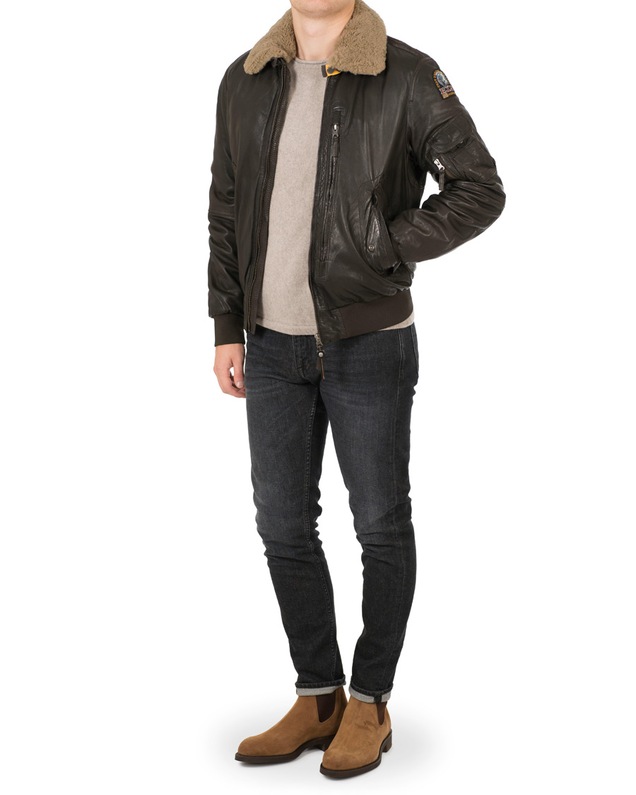 Hombres | Abrigos y chaquetas | Parajumpers | Josh Leather Jacket Dark Brown