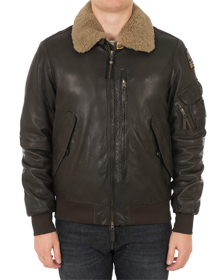 Hombres | Abrigos y chaquetas | Parajumpers | Josh Leather Jacket Dark Brown