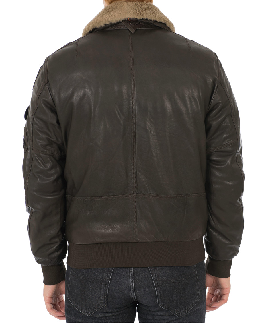 Hombres | Abrigos y chaquetas | Parajumpers | Josh Leather Jacket Dark Brown