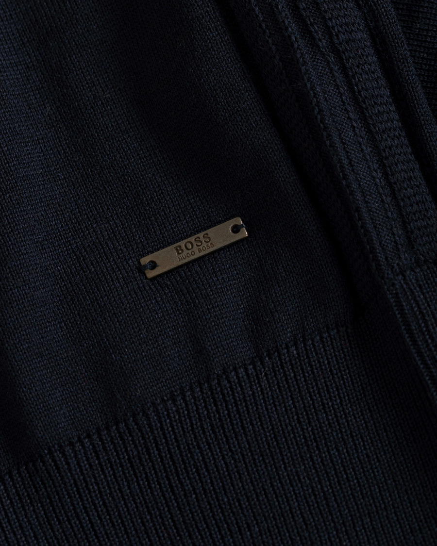 Hombres | Jerséis y prendas de punto | BOSS BLACK | BOSS Mardon Extra Fine Merino Cardigan Dark Navy