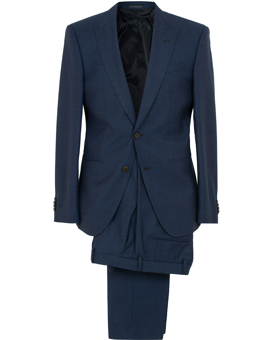 Hombres | Trajes | BOSS BLACK | BOSS Helward/Gelvin Peak Lapel Wool Suit Navy
