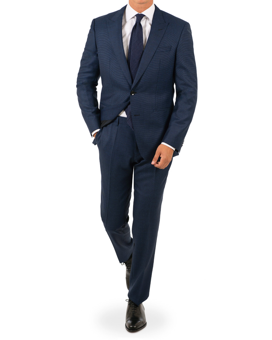 Hombres | Trajes | BOSS BLACK | BOSS Helward/Gelvin Peak Lapel Wool Suit Navy
