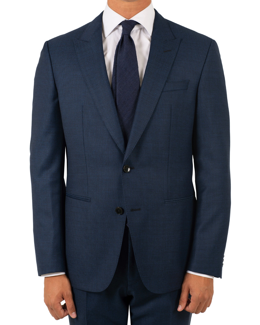 Hombres | Trajes | BOSS BLACK | BOSS Helward/Gelvin Peak Lapel Wool Suit Navy
