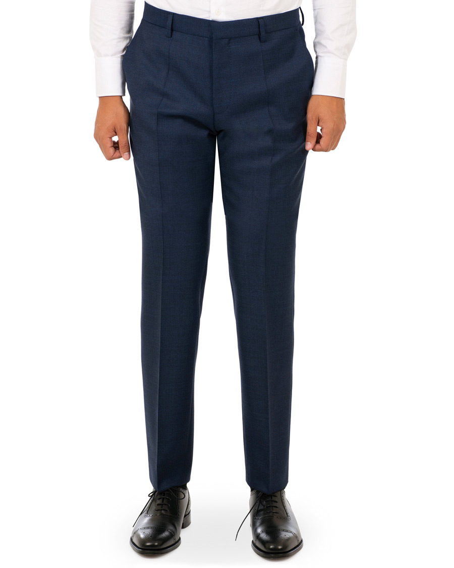 Hombres | Trajes | BOSS BLACK | BOSS Helward/Gelvin Peak Lapel Wool Suit Navy