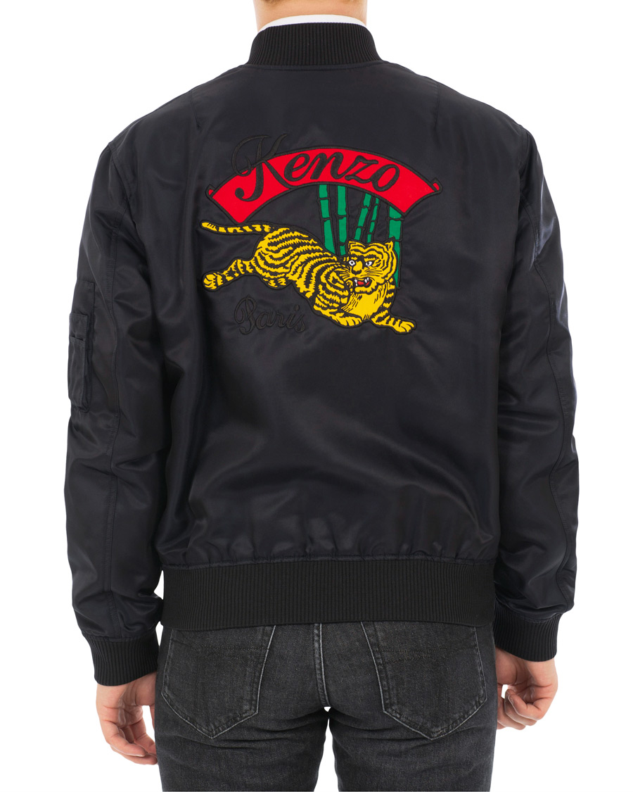 Hombres | Abrigos y chaquetas | KENZO | Nylon Jumping Tiger Bomber Nylon Blue