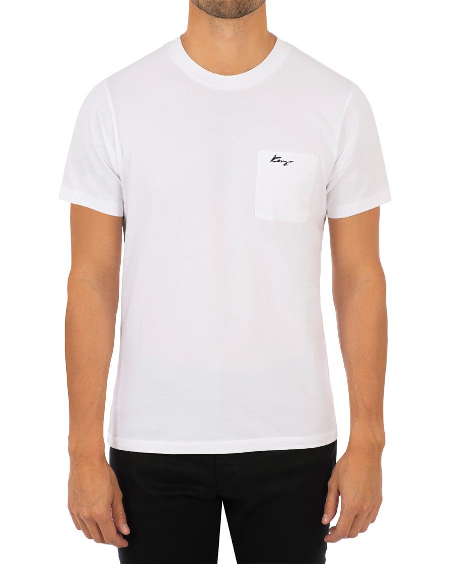 Hombres | Camisetas | KENZO | Small Logo Signature Pocket T-shirt White