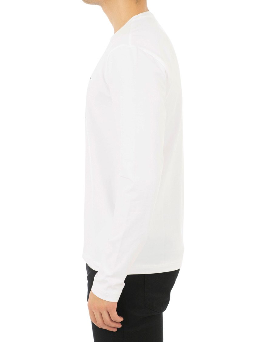 Hombres | Camisetas | EA7 | Train Logo Crew Neck Long Sleeve Tee White