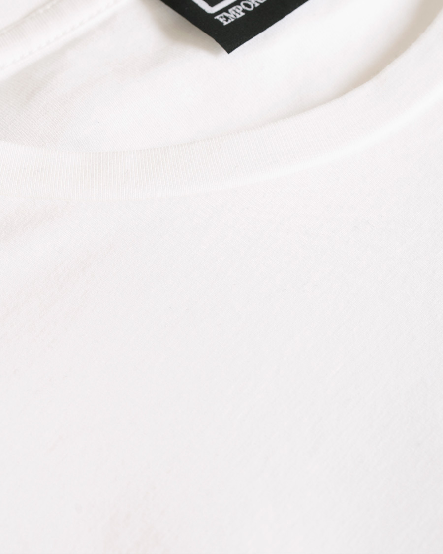 Hombres | Camisetas | EA7 | Train Logo Crew Neck Long Sleeve Tee White