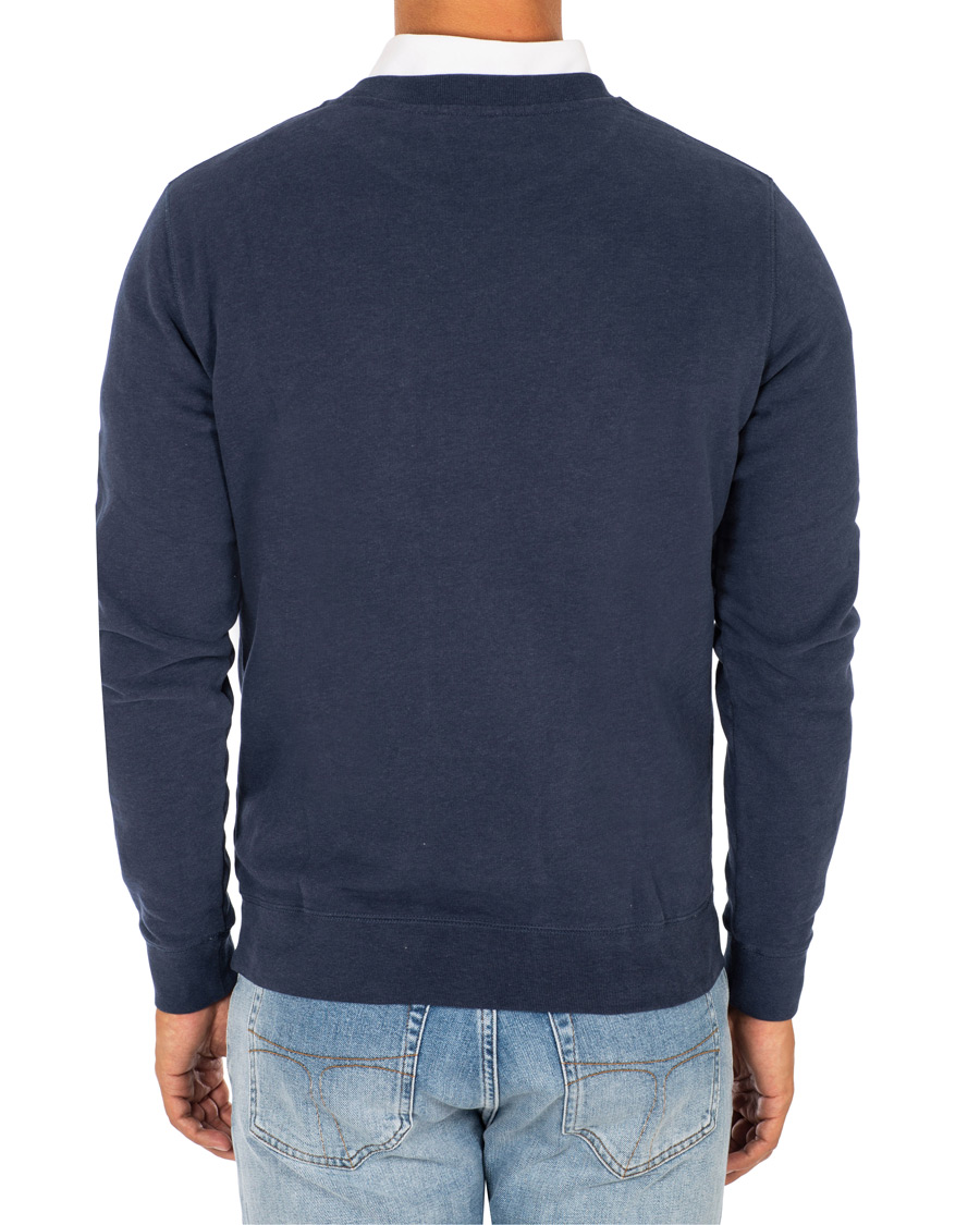 Hombres | Jerséis y prendas de punto | Sunspel | Loopback Sweatshirt Navy Melange