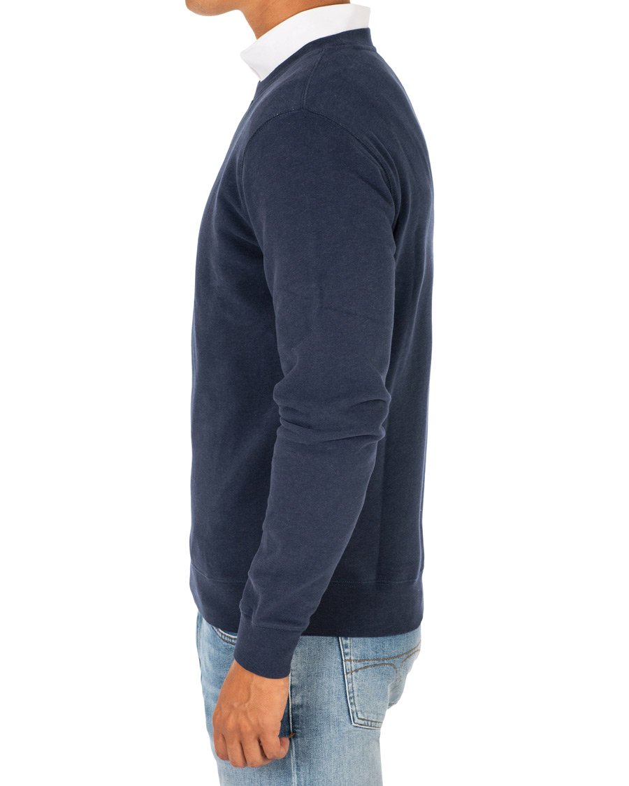 Hombres | Jerséis y prendas de punto | Sunspel | Loopback Sweatshirt Navy Melange