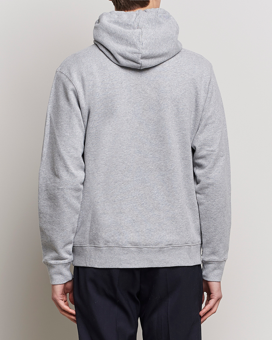 Hombres | Jerséis y prendas de punto | Sunspel | Loopback Hoodie Grey Melange
