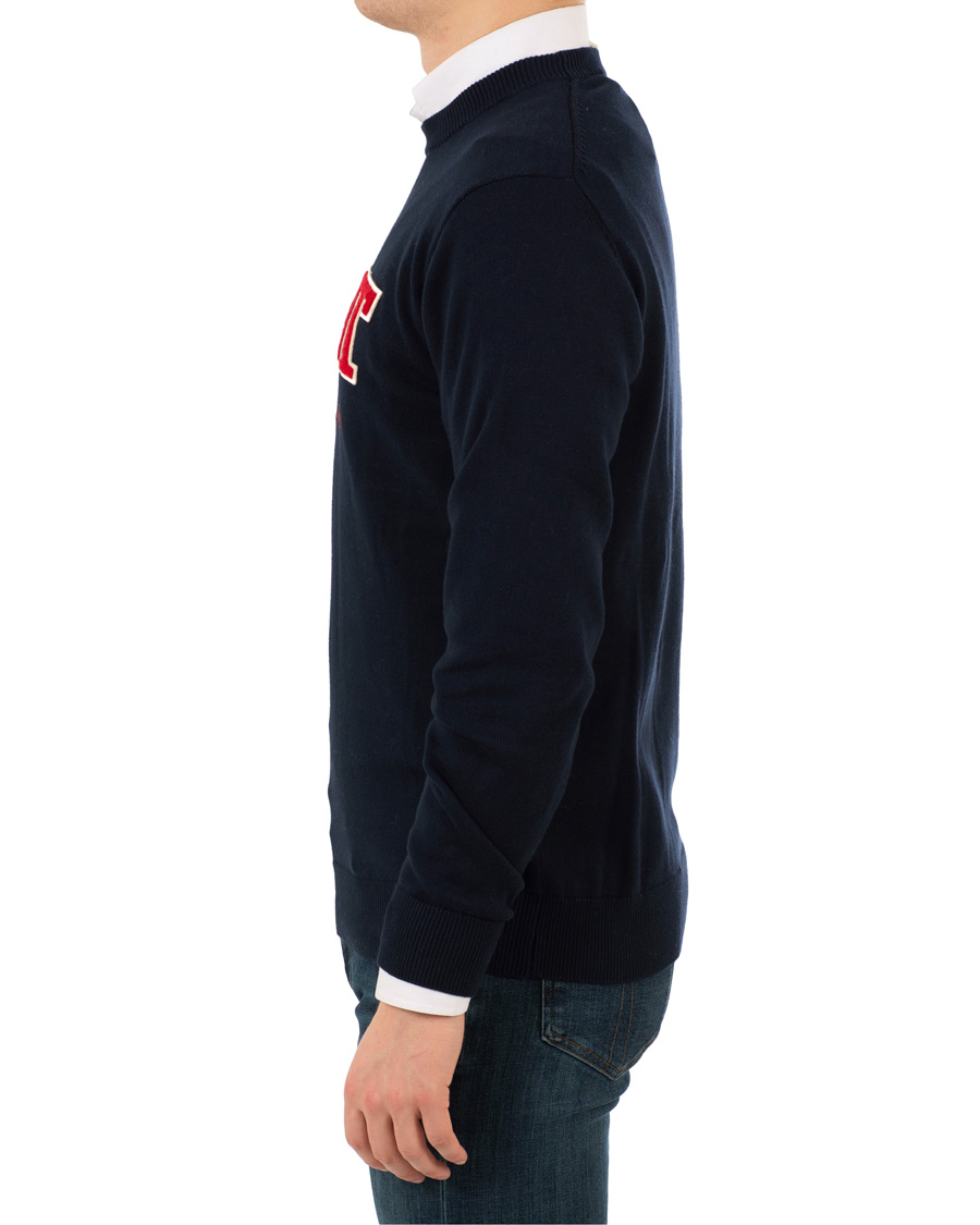 Hombres | Jerséis y prendas de punto | GANT | Logo Crew Neck Marine