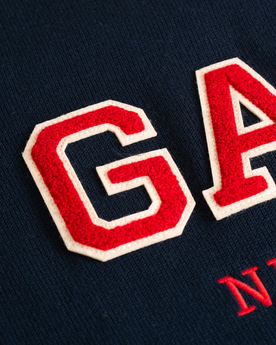 Hombres | Jerséis y prendas de punto | GANT | Logo Crew Neck Marine