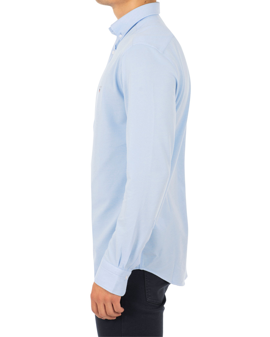 Hombres | Camisas | GANT | Slim Fit Tech Prep Pique Shirt Capri Blue