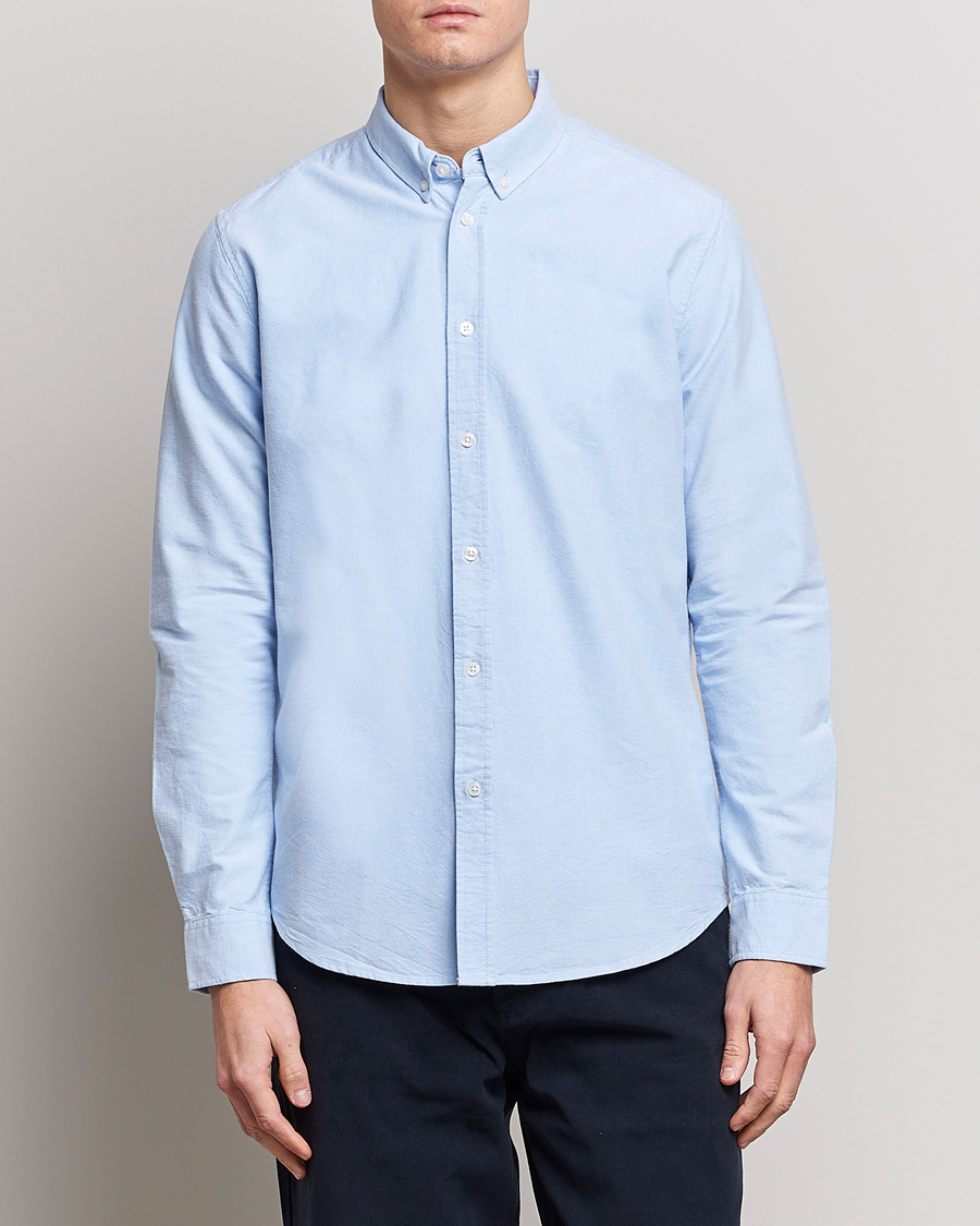 Hombres | Camisas casuales | Samsøe Samsøe | Liam Button Down Shirt Light Blue