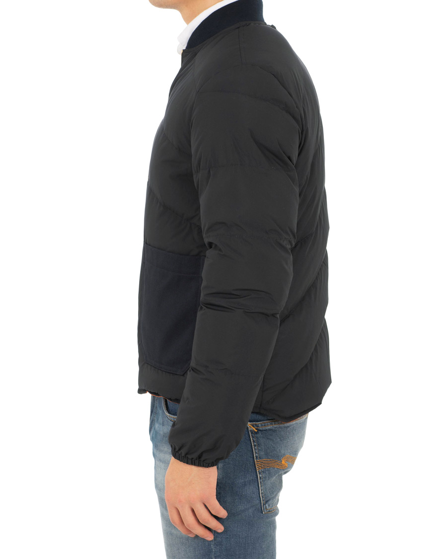 Hombres | Abrigos y chaquetas | The Workers Club | Reversible Down Filled Bomber Navy/Orange
