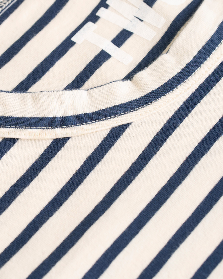 Hombres | Camisetas | The Workers Club | Breton Stripe Sweater White/Navy