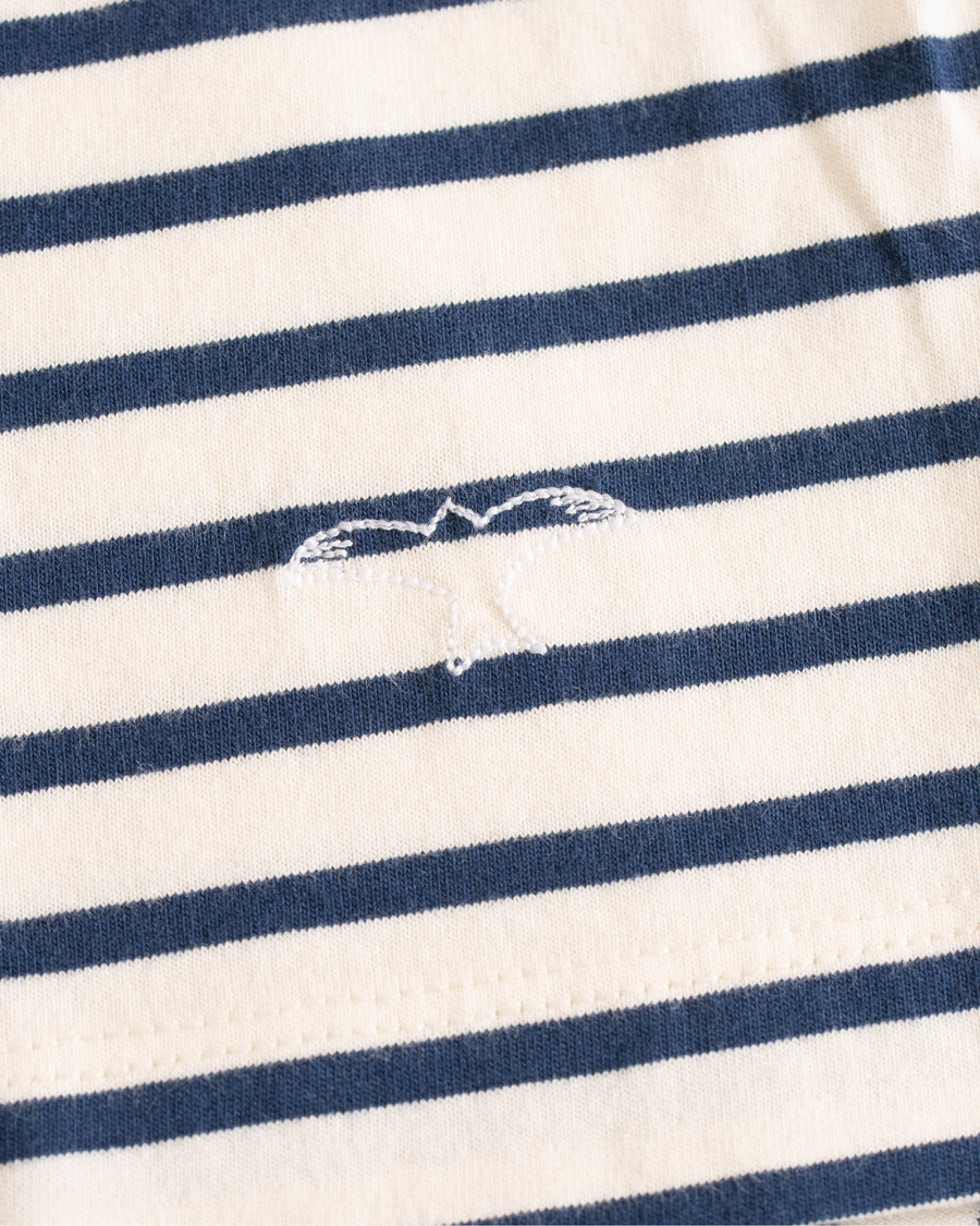 Hombres | Camisetas | The Workers Club | Breton Stripe Sweater White/Navy