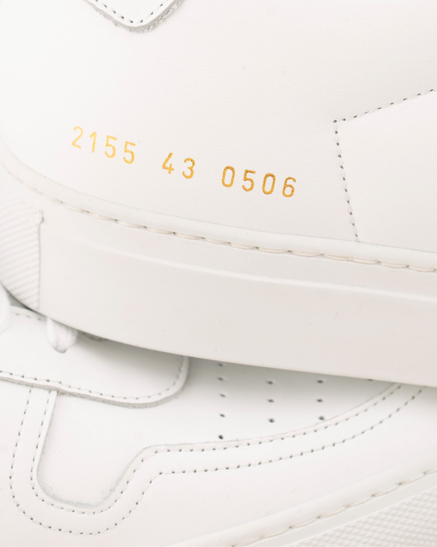 Hombres | Common Projects B Ball Sneakers White Calf | Common Projects | B Ball Sneakers White Calf