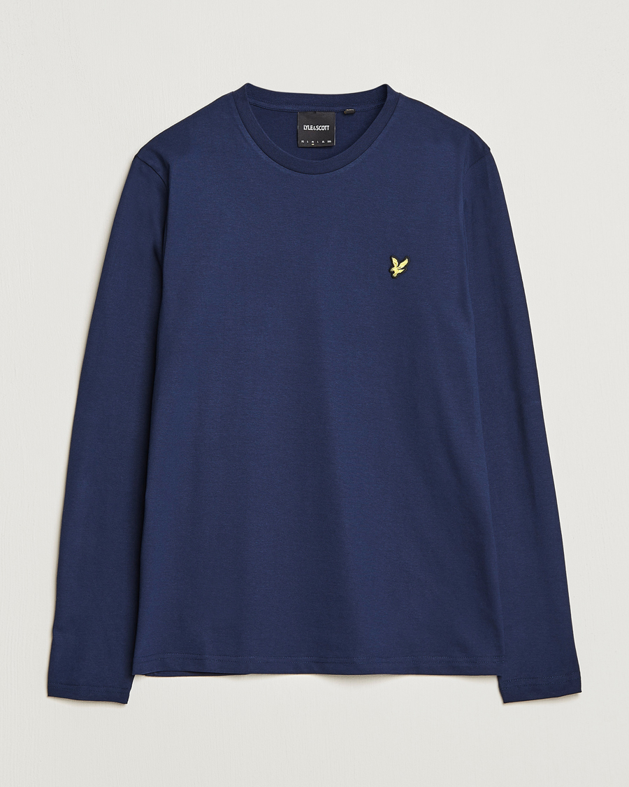 Hombres | Camisetas | Lyle & Scott | Long Sleeve Crew Neck T-Shirt Navy