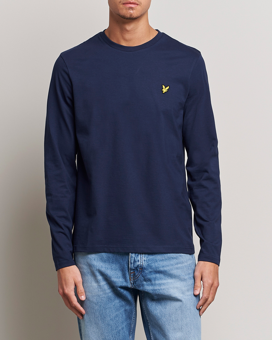 Hombres | Camisetas | Lyle & Scott | Long Sleeve Crew Neck T-Shirt Navy