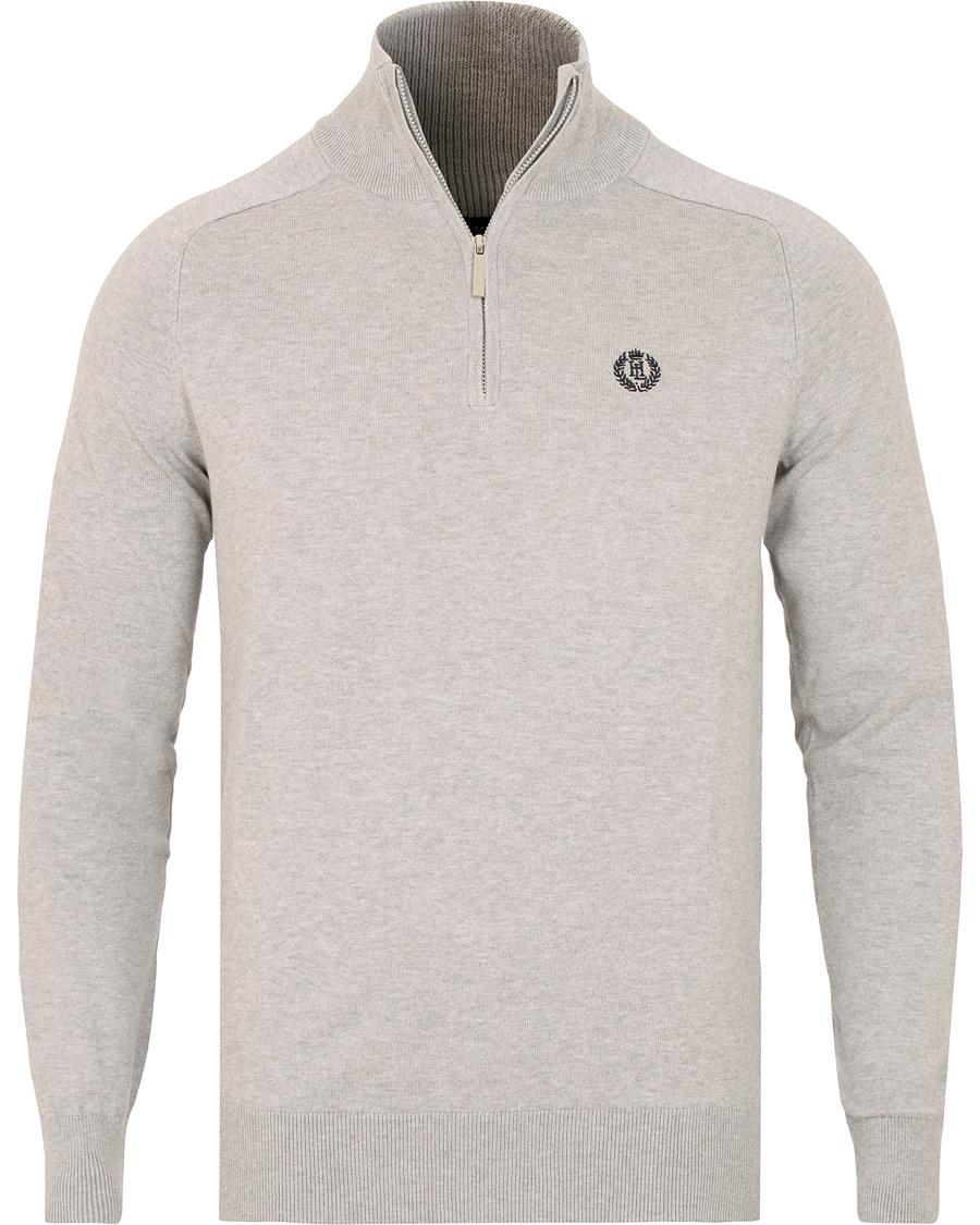 Hombres | Jerséis y prendas de punto | Henri-Lloyd | Henri Lloyd Miller Regular Half Zip Grey Marl