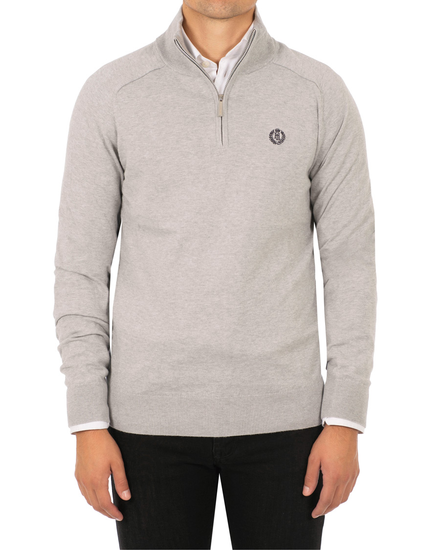 Hombres | Jerséis y prendas de punto | Henri-Lloyd | Henri Lloyd Miller Regular Half Zip Grey Marl