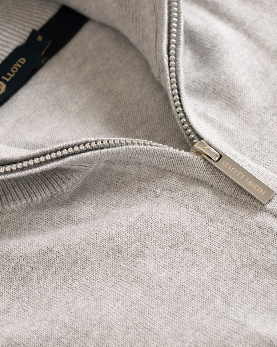 Hombres | Jerséis y prendas de punto | Henri-Lloyd | Henri Lloyd Miller Regular Half Zip Grey Marl