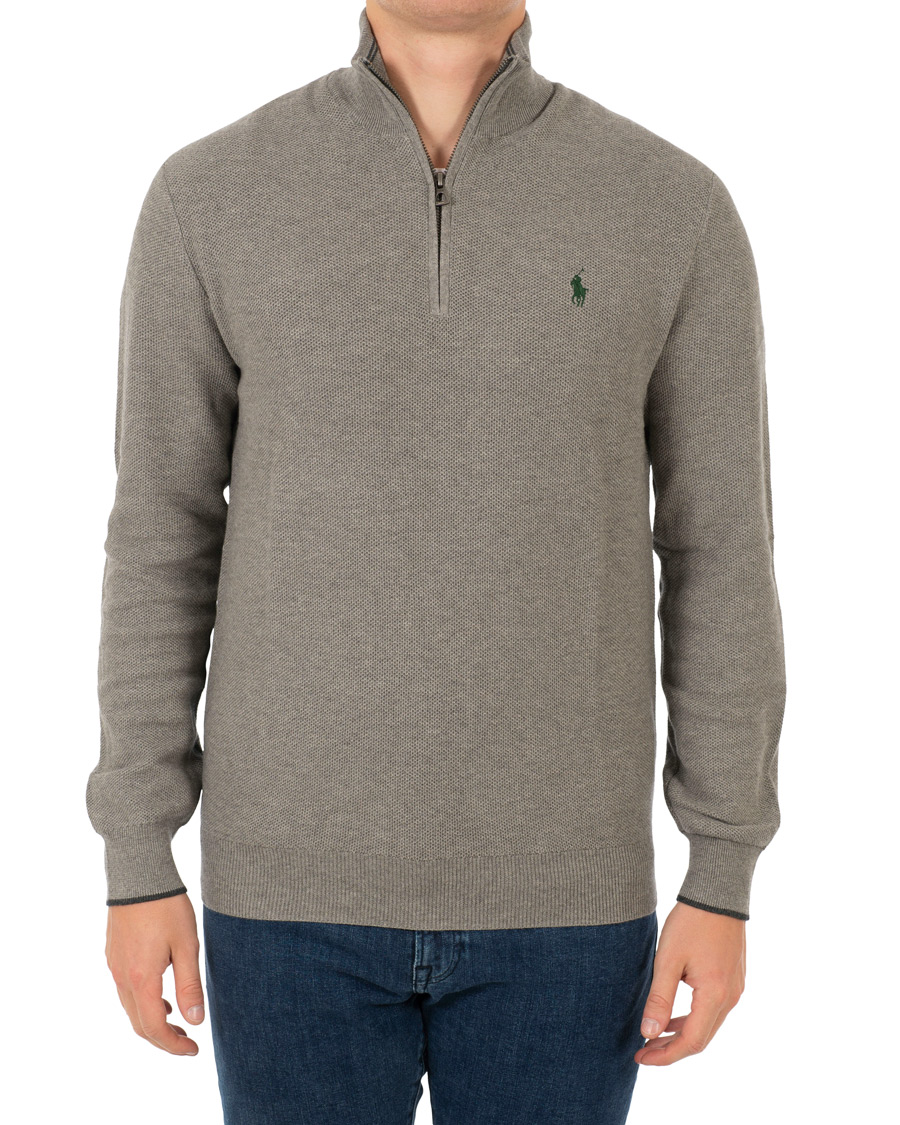 Hombres | Jerséis y prendas de punto | Polo Ralph Lauren | Texture Half Zip Fawn Grey Heather