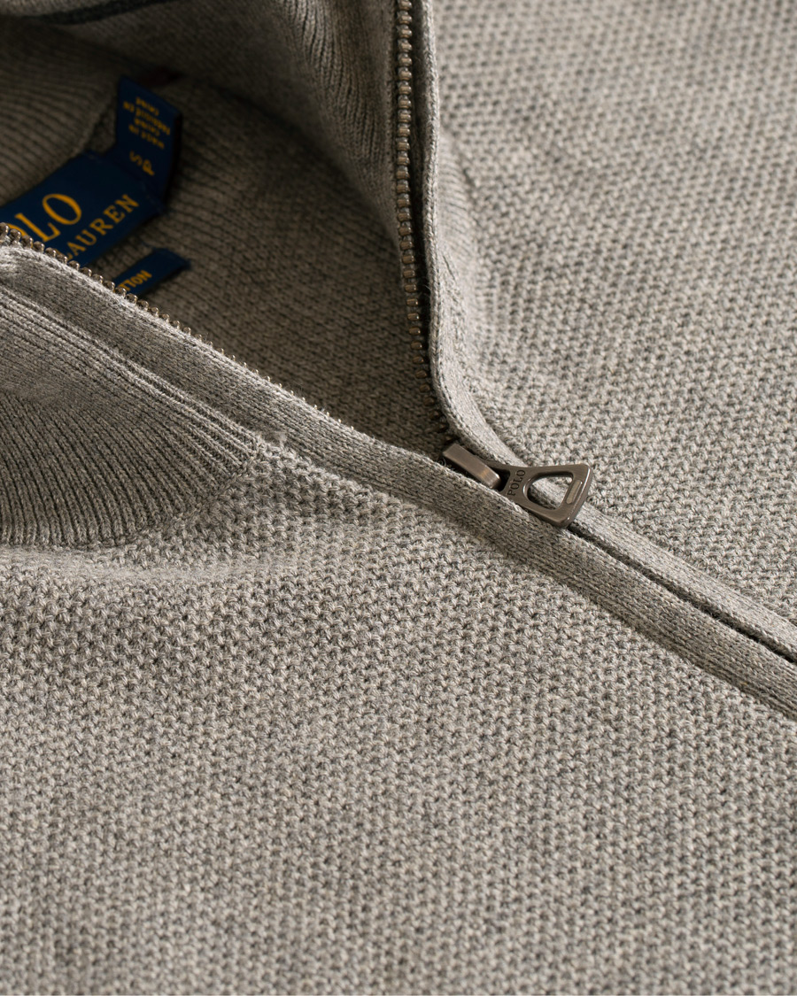 Hombres | Jerséis y prendas de punto | Polo Ralph Lauren | Texture Half Zip Fawn Grey Heather
