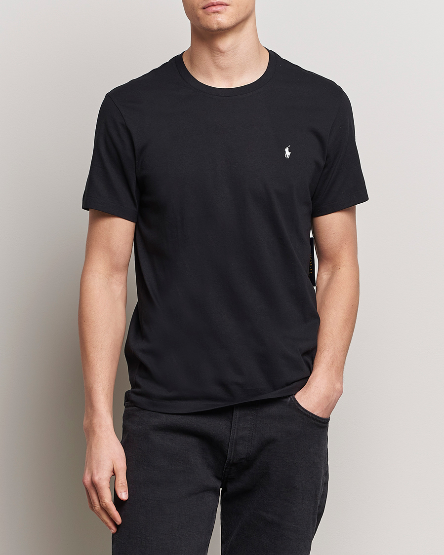 Hombres | Camisetas negras | Polo Ralph Lauren | Liquid Cotton Crew Neck T-Shirt Black