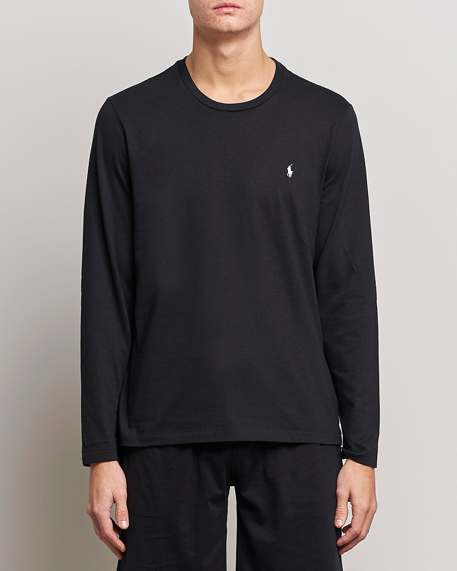 Hombres | Camisetas negras | Polo Ralph Lauren | Liquid Cotton Long Sleeve Crew Neck Tee Black