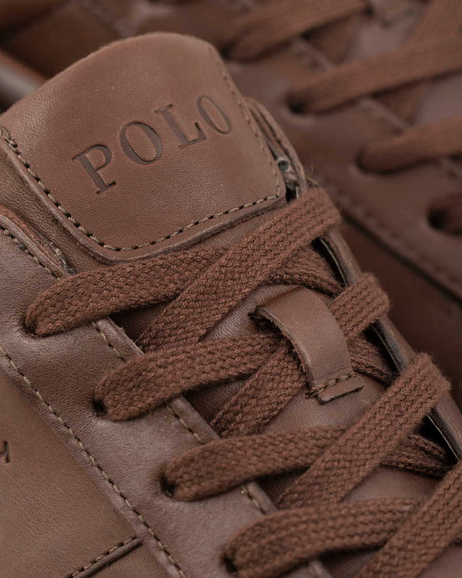 Hombres | Polo Ralph Lauren Sayer Leather Sneaker Dark Brown | Polo Ralph Lauren | Sayer Leather Sneaker Dark Brown