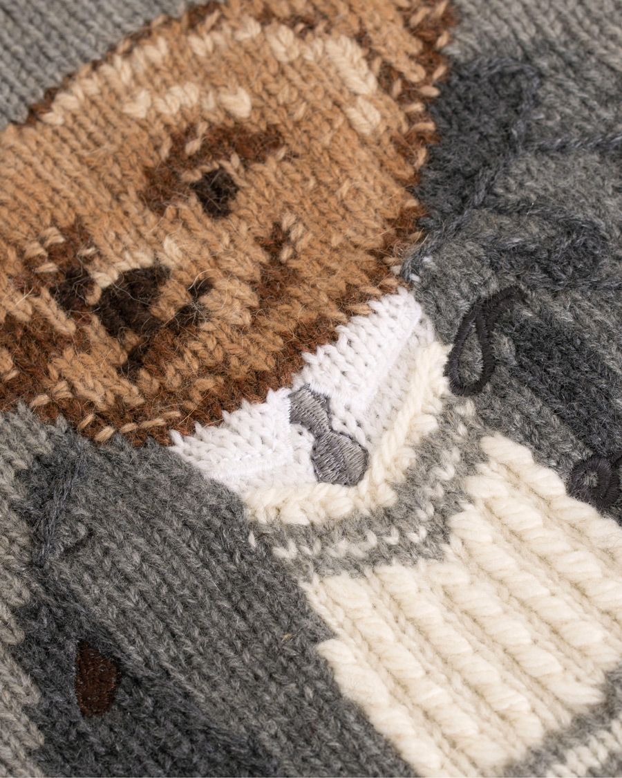 Hombres | Jerséis y prendas de punto | Ralph Lauren Purple Label | Cashmere Polo Sweater Classic Light Grey Heather