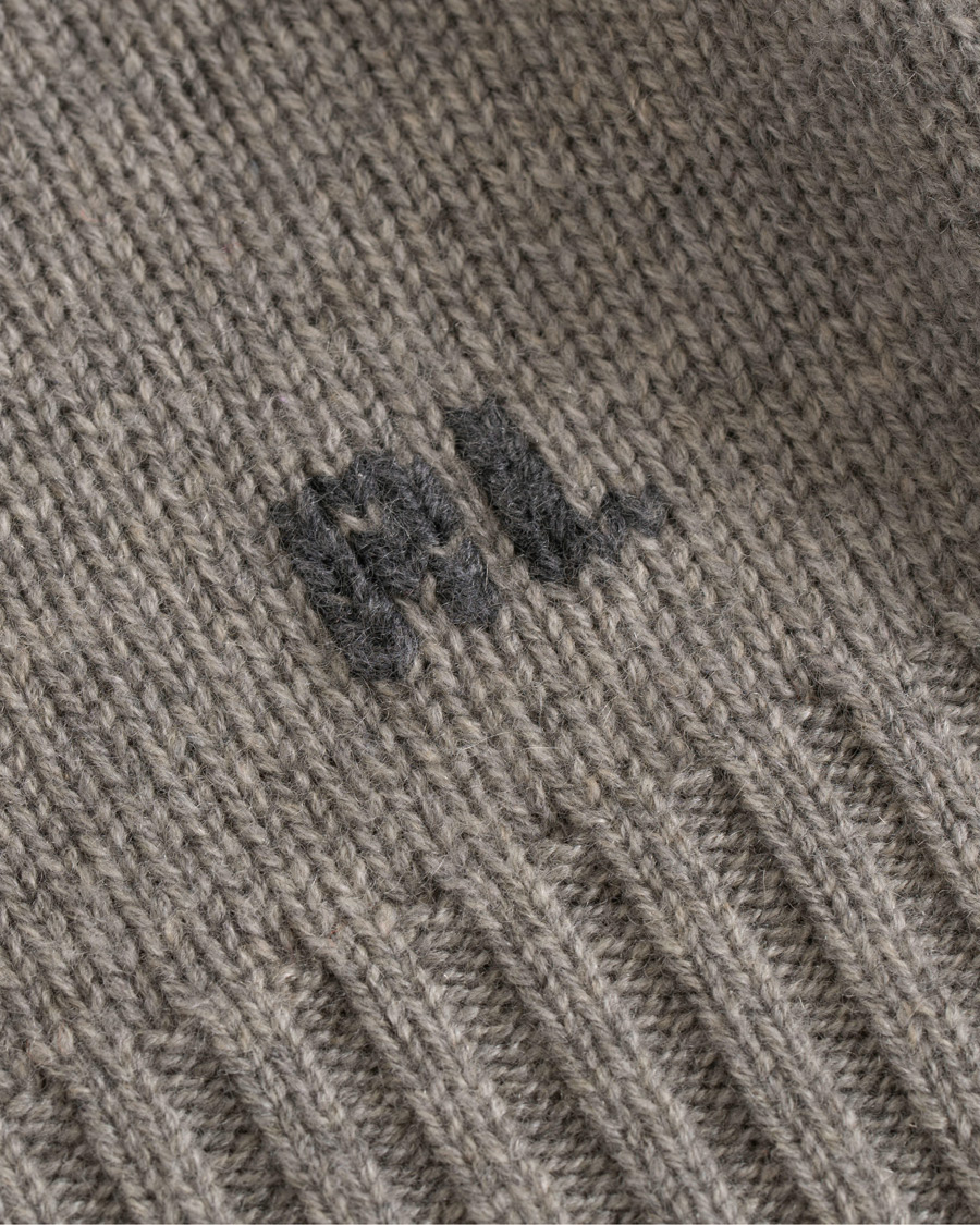 Hombres | Jerséis y prendas de punto | Ralph Lauren Purple Label | Cashmere Polo Sweater Classic Light Grey Heather