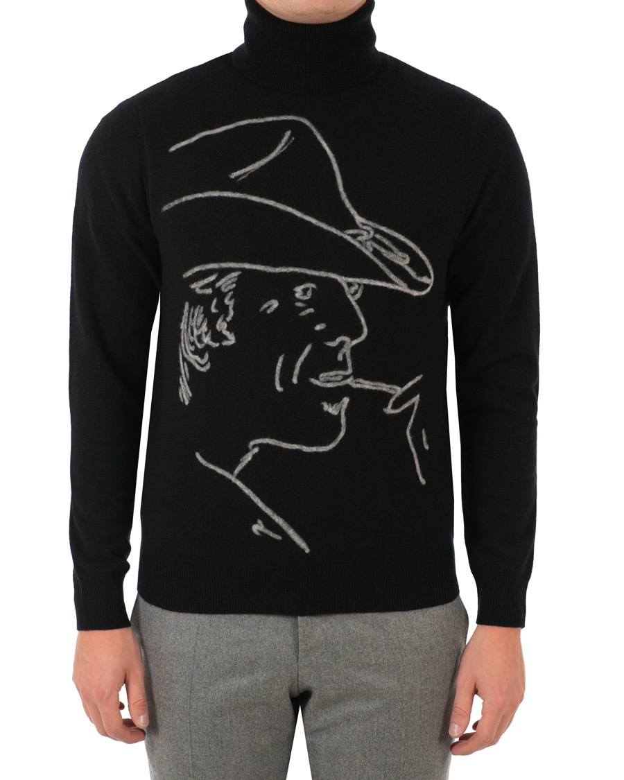 Hombres | Jerséis y prendas de punto | Ralph Lauren Purple Label | Handknit Cashmere Ralph Rollneck Classic Black