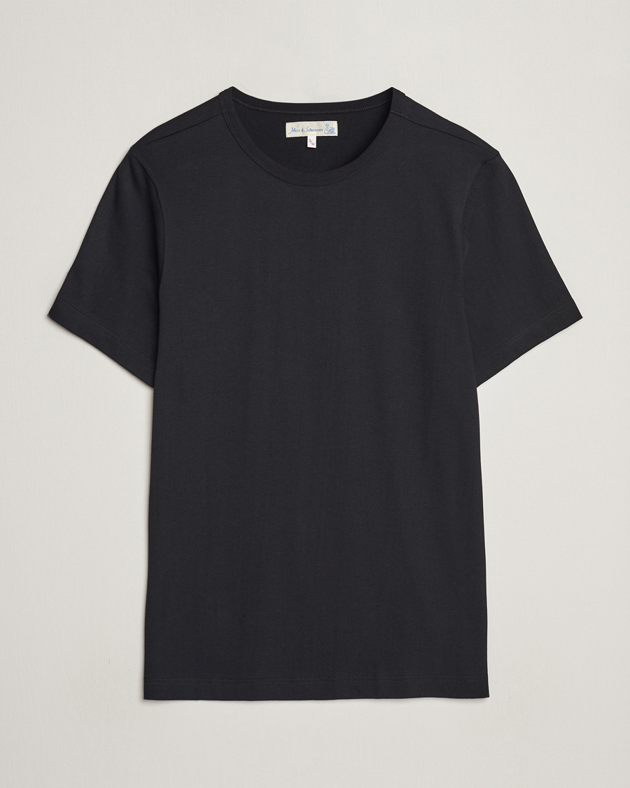 Hombres | Camisetas | Merz b. Schwanen | 1950s Classic Loopwheeled T-shirt Black