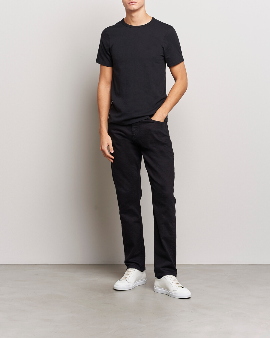 Hombres | Camisetas | Merz b. Schwanen | 1950s Classic Loopwheeled T-shirt Black