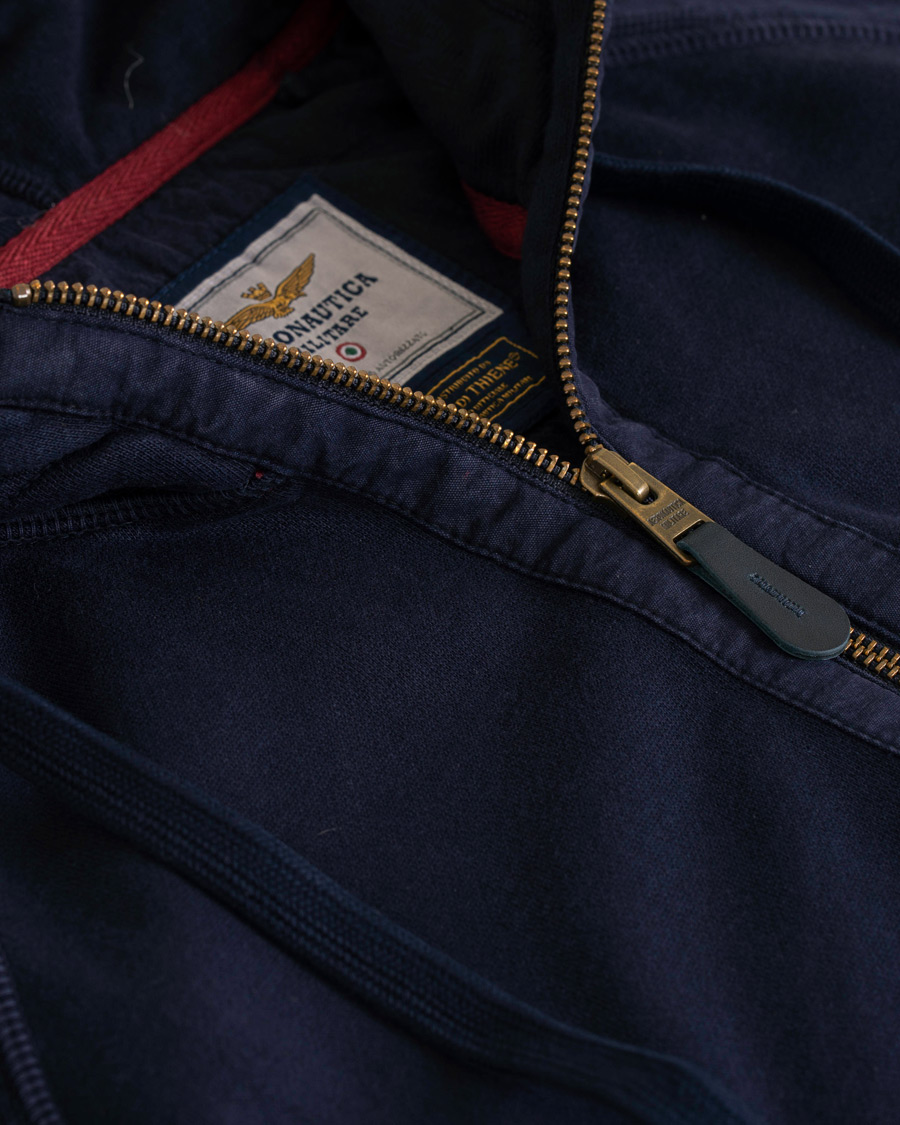 Hombres | Jerséis y prendas de punto | Aeronautica Militare | AF348 Full Zip Hoodie Navy