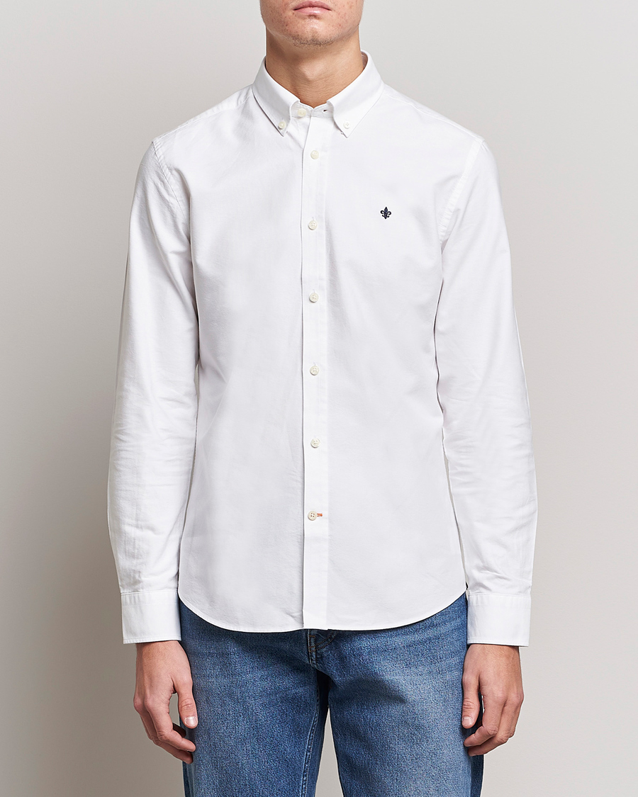 Hombres | Camisas oxford | Morris | Oxford Button Down Cotton Shirt White