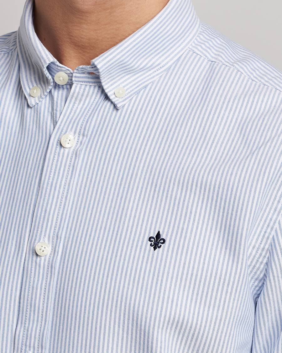 Hombres | Camisas | Morris | Douglas Striped Oxford Light Blue