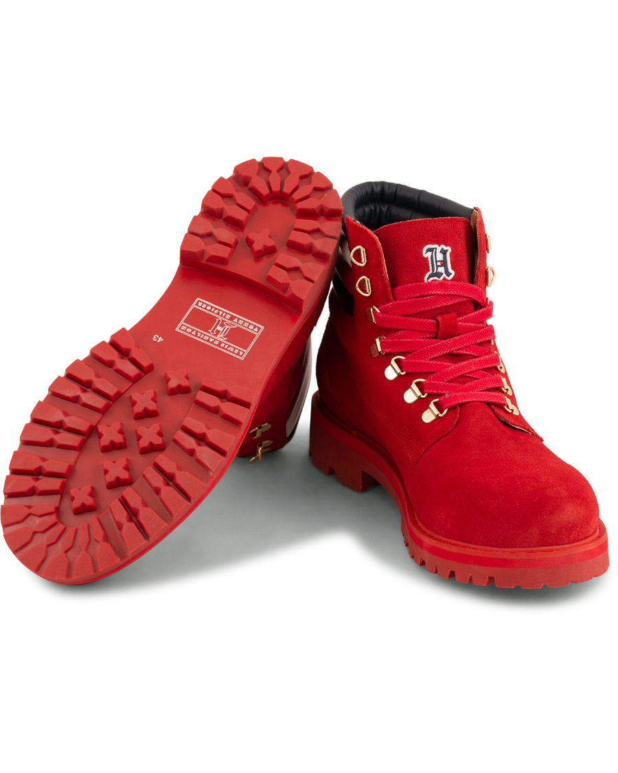 Hombres | Tommy Hilfiger Lewis Hamilton Suede Hiking Boot Barbados Cherry | Tommy Hilfiger | Lewis Hamilton Suede Hiking Boot Barbados Cherry