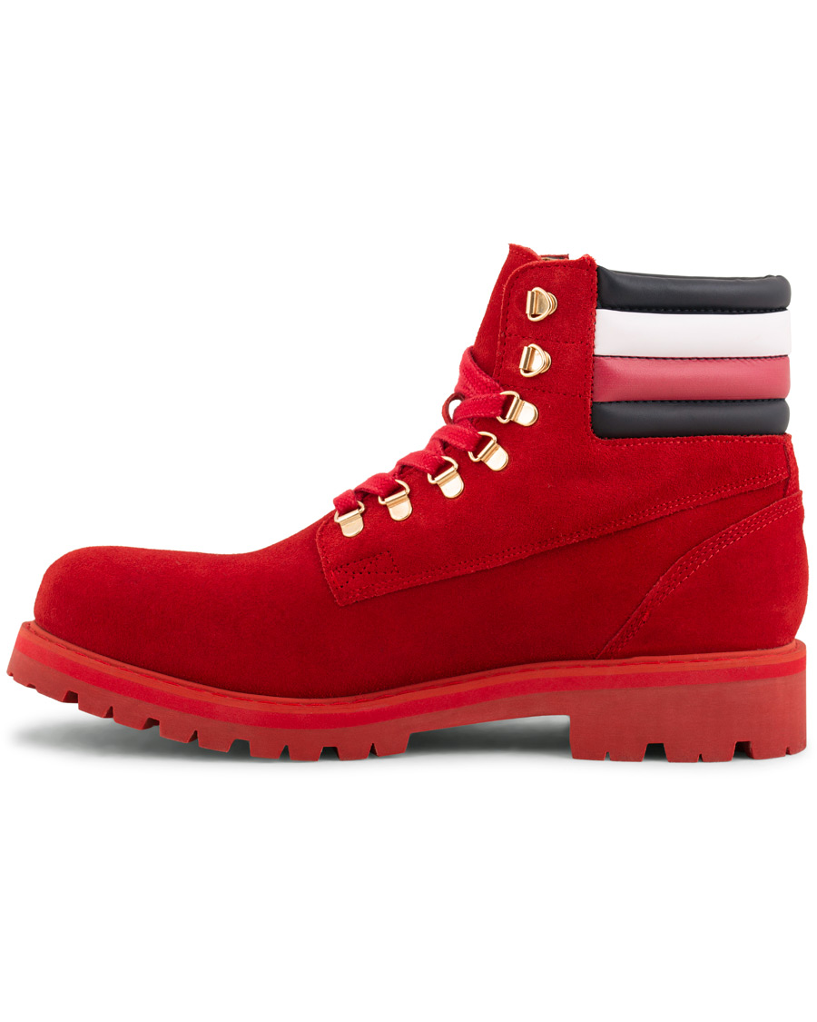 Hombres | Tommy Hilfiger Lewis Hamilton Suede Hiking Boot Barbados Cherry | Tommy Hilfiger | Lewis Hamilton Suede Hiking Boot Barbados Cherry