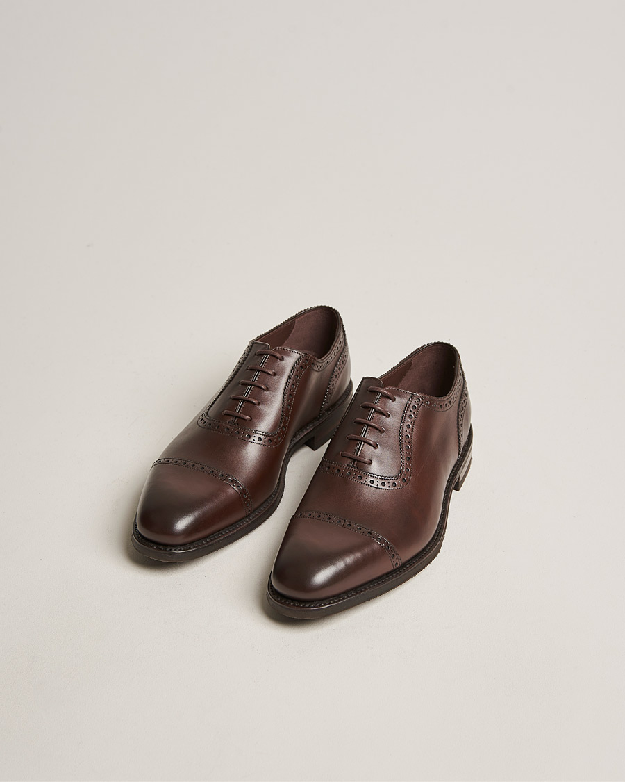 Hombres | Zapatos | Loake 1880 | Fleet Brogue Shadow Sole Dark Brown Calf