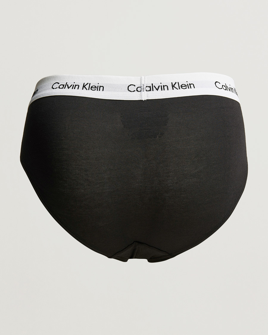 Hombres |  | Calvin Klein | Cotton Stretch Hip Breif 3-Pack Black