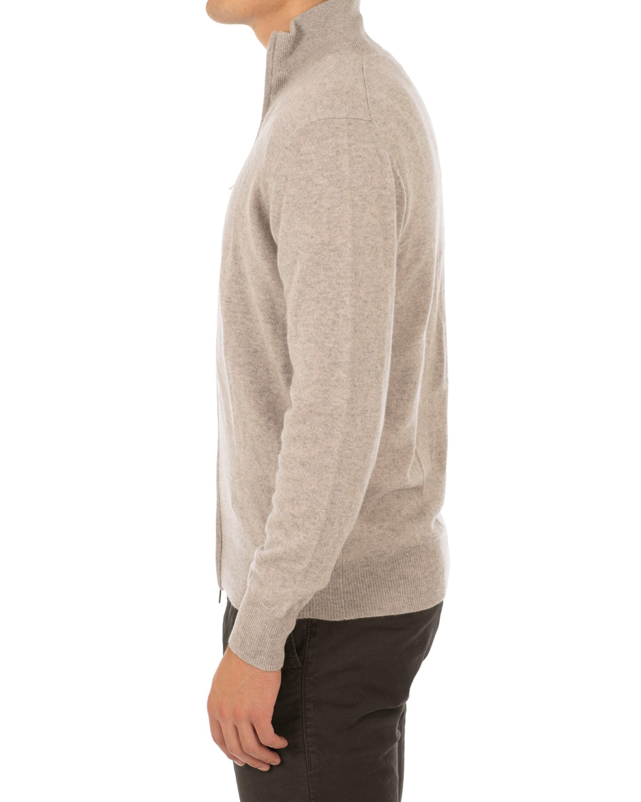 Hombres | Jerséis y prendas de punto | Soft Goat | Cashmere Full-zip Light Taupe
